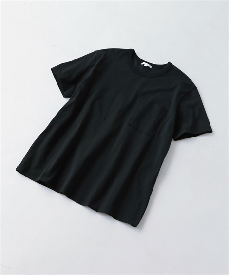 Tシャツ カットソー メンズ お腹ゆったり ポケット付 半袖 M/L/LL ニッセン nissen