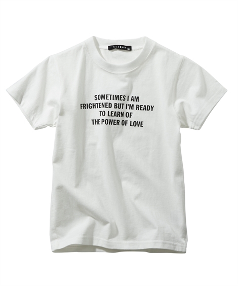 トップス・チュニック|プリント半袖Tシャツ（子供服　男の子・女の子） ニッセン nissen(オフホワイト(ロゴ))