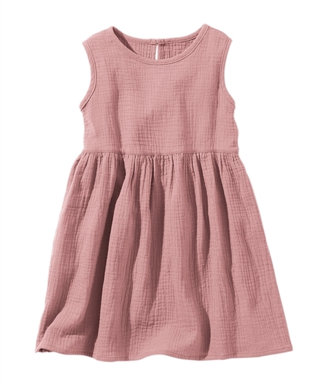 お買い得品 ワンピース キッズ 女の子 綿100 Wガーゼ ノースリーブ 子供服 110 ジュニア服 130cm 1 Nissen 身長100 ニッセン