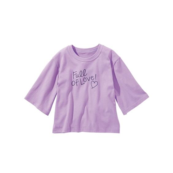 Tシャツ カットソー キッズ 女の子 綿100％ 新到着 ゆるシルエット 7分袖 プリント ジュニア服 ニッセン 身長140 コンビニ受取対応商品 150 nissen 160cm 子供服