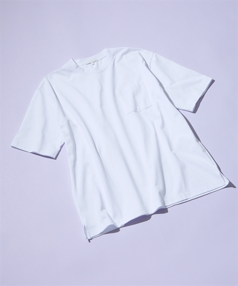 Tシャツ カットソー メンズ ヘビーウェイト オーバーサイズ ポケット付 5分袖 M/L/LL ニッセン nissen｜nissenzai｜02