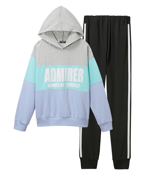 上下セット キッズ 女の子 2点セット フード付き スウェット トレーナー サイドライン パンツ 子供服 ジュニア服 身長140 150 160cm ニッセン Nissen ニッセン Paypayモール店 通販 Paypayモール