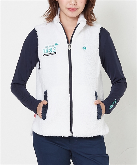 ベスト 大きいサイズ レディース le coq sportif GOLF QGWSJK50 ボア 3L 4L 5L ニッセン nissen