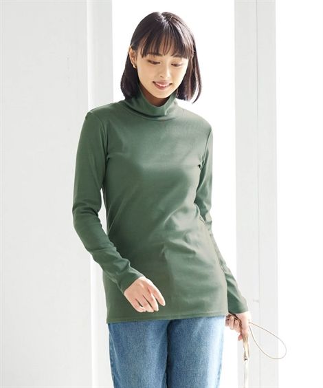 Tシャツ カットソー 大きいサイズ レディース 綿100％ タートルネック L〜10L ニッセン nissen