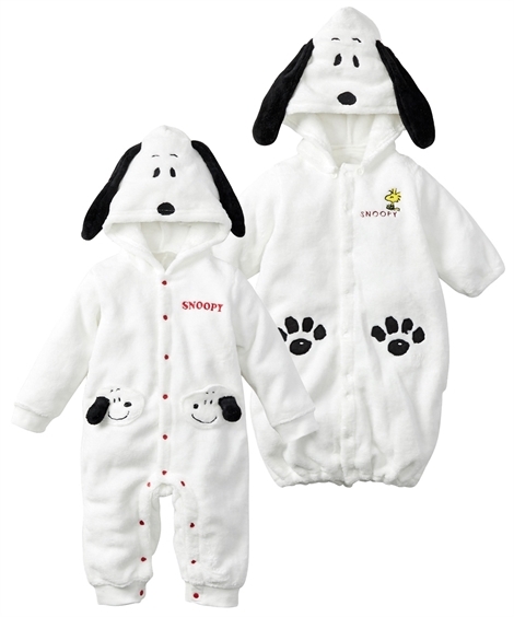 ツーウェイオール ベビー スヌーピー ディズニー あったか フリース 着ぐるみ ベビー服 子供服 男の子 女の子 秋 冬 身長50 70 70 80 90cm ニッセン Nissen ニッセン Paypayモール店 通販 Paypayモール