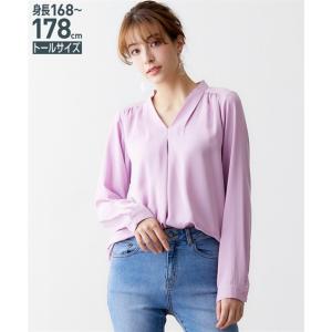 ブラウス トールサイズ レディース Vネック M/L ニッセン nissen