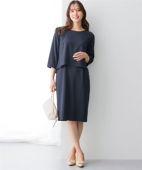 スーツ ワンピース レディース セットアップ対応 上下別売 すごく伸びる 多機能 変り織リ S/M/L ニッセン nissen