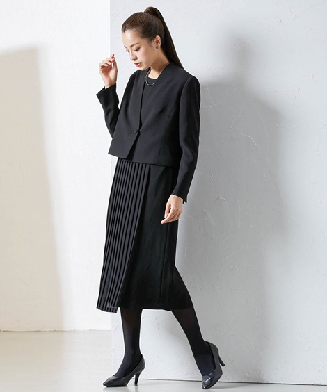 ニッセン 喪服 アンサンブル 大きいサイズ レディース 礼服 防しわ  