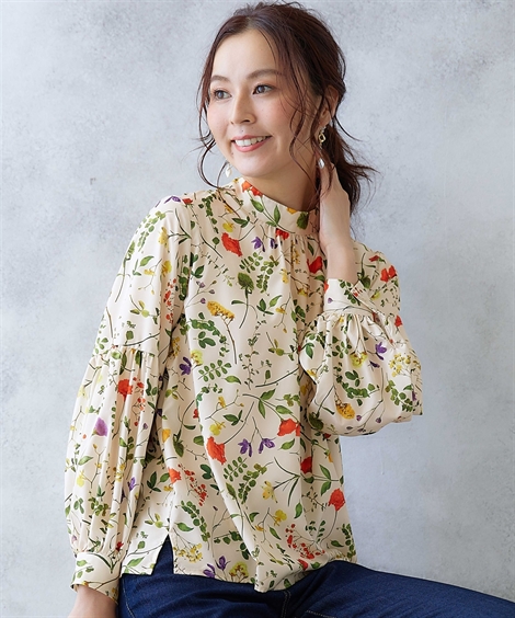 ニッセン（nissen） ブラウス レディース plantica 花柄 プリント