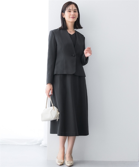 ニッセン（nissen） スーツ スカート レディース キーネック