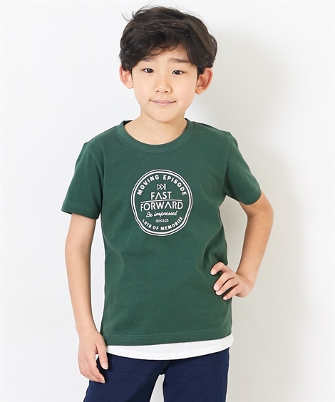 Tシャツ カットソー キッズ もっとゆったりサイズ 綿100％ 夏のプリント 子供服 男の子 女の子 ジュニア服 身長140/150/160cm  ニッセン nissen