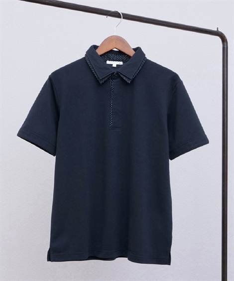 ポロシャツ メンズ 2枚衿 配色デザイン カノコ 3L〜10L ニッセン nissen