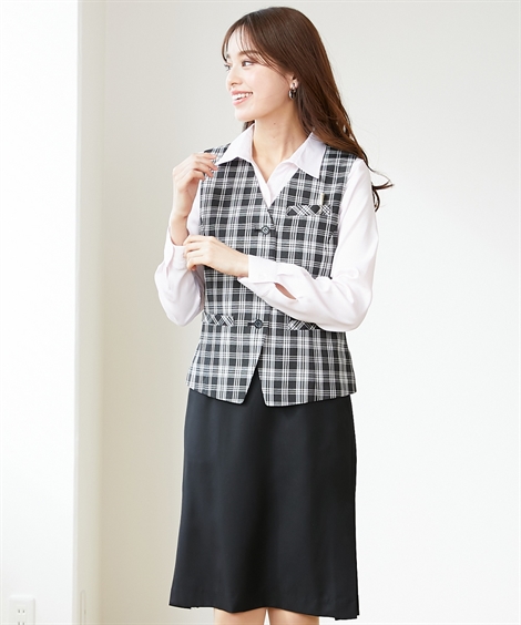 ニッセン（nissen） 事務服 ベスト スカート スーツ レディース セット