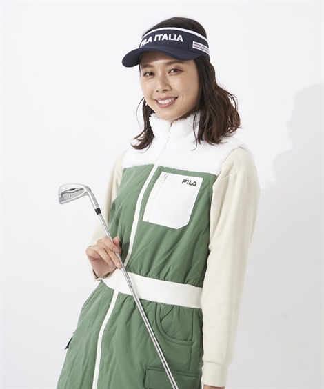 FILAGOLF スポーツウェア トップス 大きいサイズ レディース 792-212 防風 保温 ストレッチ 裏ボアボンディング ワンピース フィラ  ゴルフ 冬 ニッセン nissen