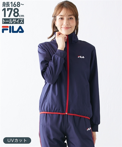 FILA スポーツウェア トップス トールサイズ レディース 裏トリコット ジャージ スタンド ジャケット UVカット M/L/LL ニッセン  nissen : zzy4322e0786 : ニッセン Yahoo!店 - 通販 - Yahoo!ショッピング