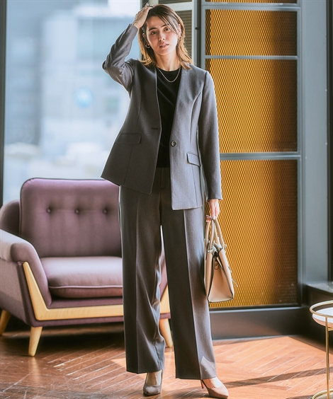 ニッセン（nissen） スーツ パンツ 大きいサイズ レディース 洗える