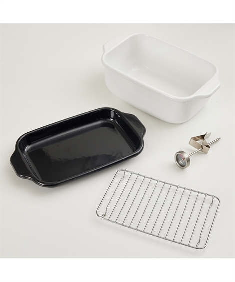 キッチン用品・調理器具|【富士ホーロー】琺瑯製 角型天ぷら鍋(温度計付き) キッチン ニッセン nissen(W)