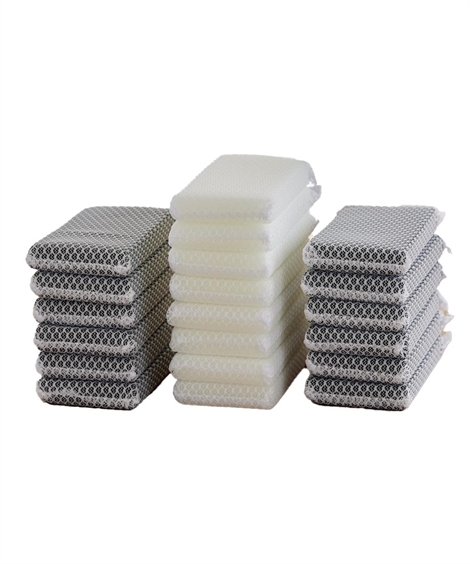 キッチン用品・調理器具|simpleeTONE 洗い分けに便利なメッシュスポンジ 20個セット ニッセン nissen(W・2色セット)