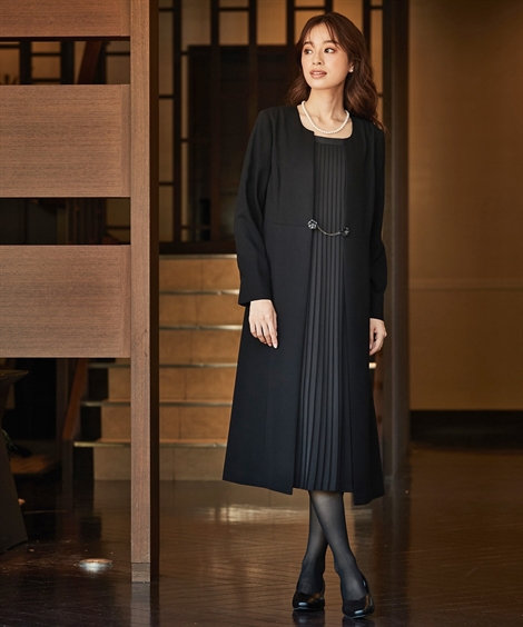 ニッセン（nissen） 喪服 ワンピース 大きいサイズ レディース 礼服 防