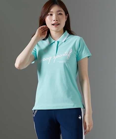 通販サイトです スポーツウェア トップス 大きいサイズ レディース le coq sportif GOLF ルコック ゴルフ QGWVJA03 ベーシックロゴ ポロシャツ 吸汗速乾 ニッセン nissen