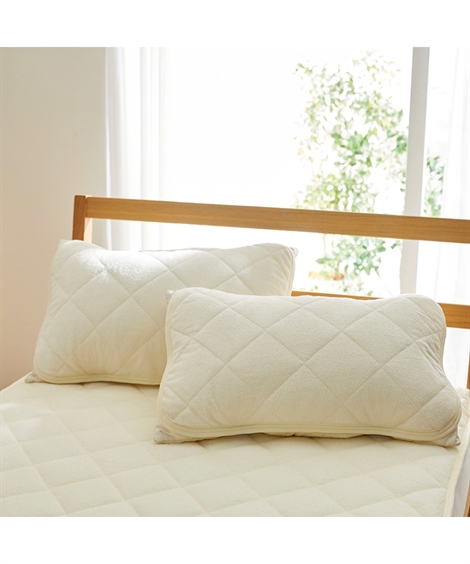 綿100％ タオル 地 枕パッド 同色2枚組 43×63cm用 ニッセン nissen