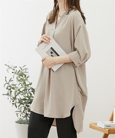 ニッセン（nissen） レディース とろみ素材 サイドタックスキッパー