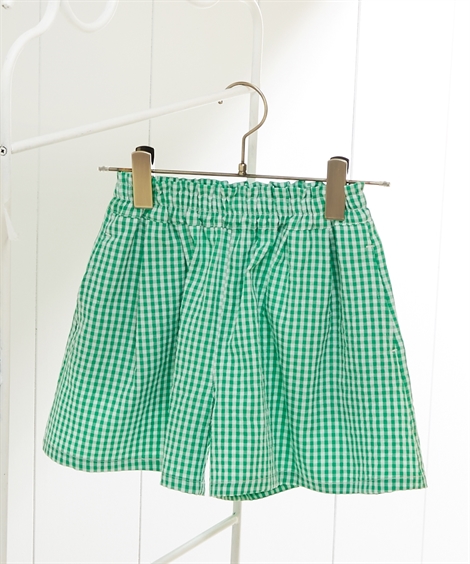 キュロット スカート キッズ ギンガムチェック 女の子 子供服 ジュニア  