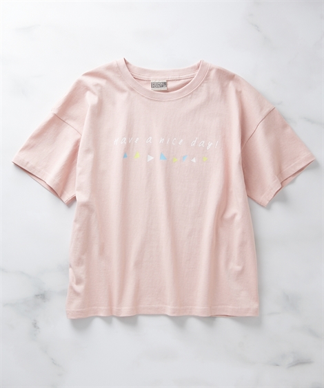 Tシャツ カットソー キッズ 綿100％ ビッグシルエット プリント 女の子 子供服 ジュニア服 身長140/150/160cm ニッセン nissen｜nissenzai｜02