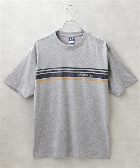 Tシャツ カットソー メンズ 天竺パネル プリント 半袖 クルーネック Tシャツハンテン M/L/LL ニッセン nissen｜nissenzai｜04