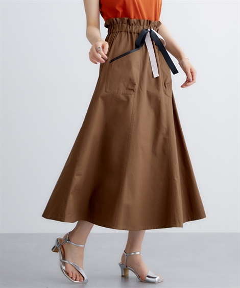 CELINE 美品 フィービー mikado ミカドスカート 36 CINOH×eclat(チノ×エクラ)の【宮崎桃代さん別注】ダブルクロス