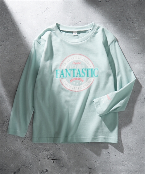 Tシャツ カットソー キッズ 綿100％ プリント 女の子 子供服 ジュニア服 身長140/150/...
