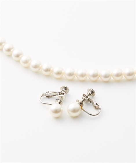 アクセサリー セット レディース 日本製 貝パール2点セット 人工真珠
