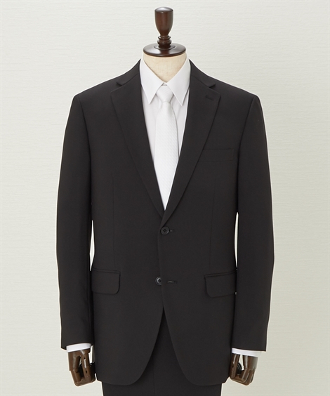 スーツ フォーマル メンズ 裾上げ簡単 洗えるアジャスター付き ストレッチ 素材 シングル2つボタン＋ワンタック パンツ ニッセン nissen