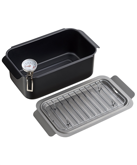 キッチン用品・調理器具|油を節約できる角型揚げ鍋 キッチン ニッセン nissen(ブラック)