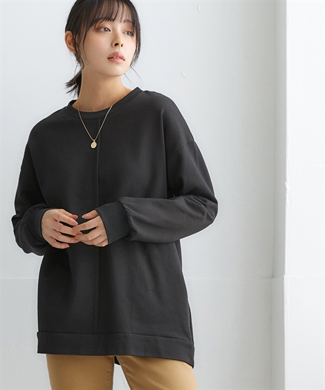 チュニック レディース 毛玉ができにくい スウェット プルオーバー 私の味方服 S/M/L/LL ニッセン nissen｜nissenzai｜05