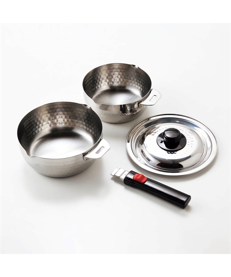 ニッセン（nissen） ボウルにもなる取っ手が外せる雪平 鍋 セット Y