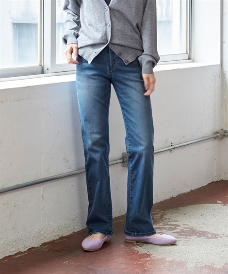 ニッセン パンツ ストレート 大きいサイズ レディース すごのび