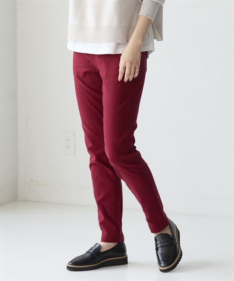 パンツ red stretch skinny ニッセン（nissen） スキニーパンツ レディース 超 ストレッチ 裏起毛