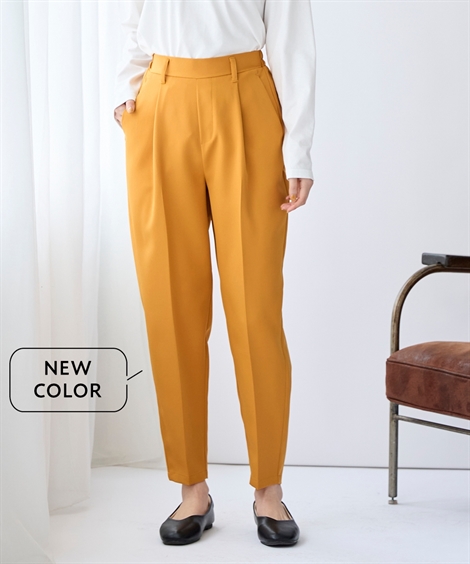 ニッセン（nissen） テーパードパンツ レディース のびるとろみタック