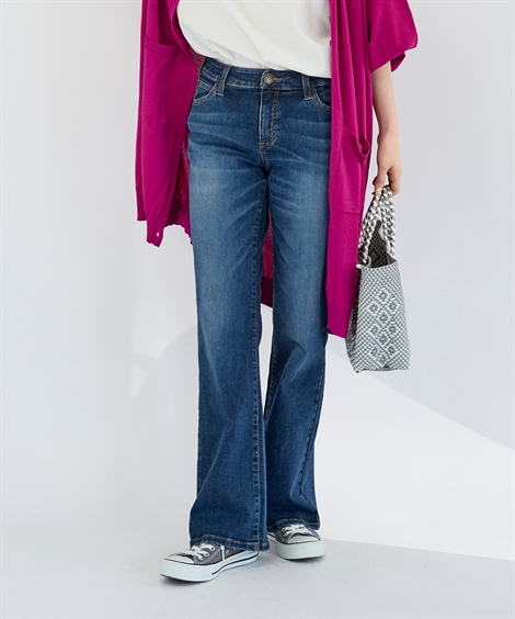 ニッセン（nissen） フレアパンツ ブーツカットパンツ 大きいサイズ