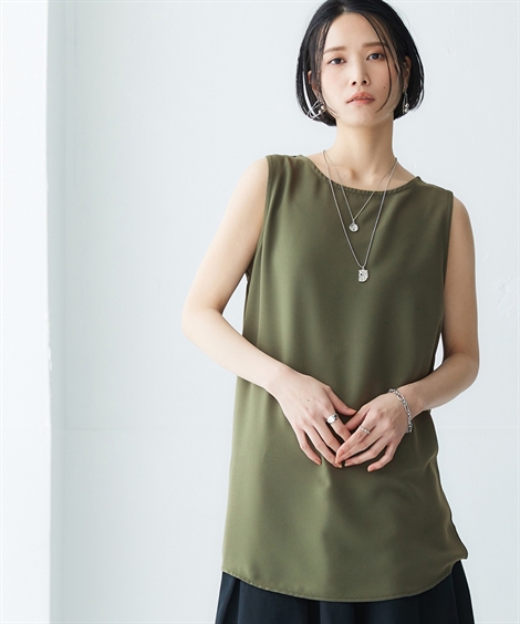 ニッセン レディース ジョーゼット素材ゆるっと タンクトップ