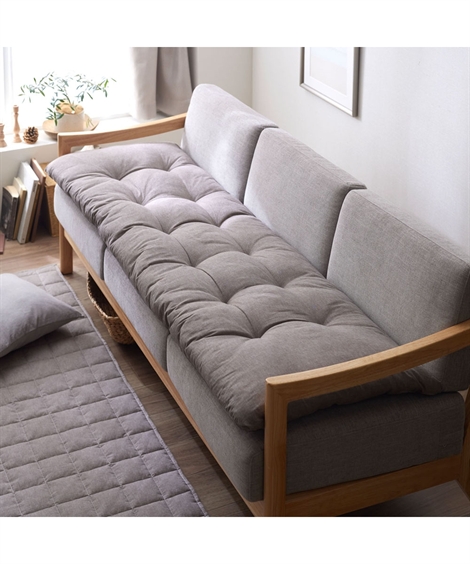 ニッセン（nissen） 洗える ソファー マット ｜麻混シリーズ 春 夏 秋