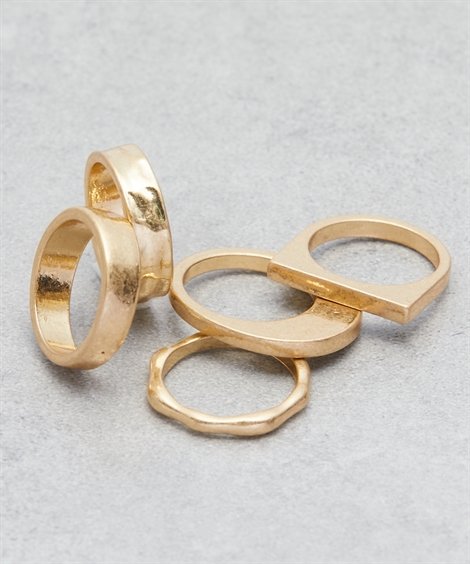 ニッセン（nissen） 大きいサイズ レディース ヴィンテージ風リング5点