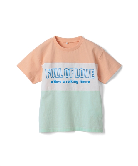 Tシャツ 子供服 キッズ 切替 プリント  トップス カットソー 140/150/160 ニッセン ...