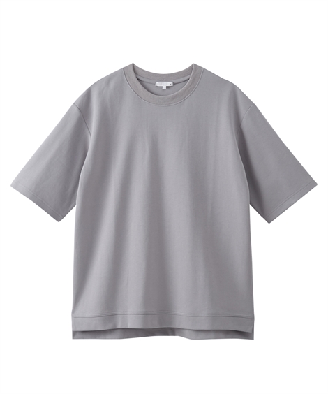 Tシャツ メンズ オーバーサイズ ダブルフェイス ロング丈 無地5分袖Tシャツ ビッグ ラージ 3L...