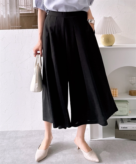 ニッセン（nissen） ガウチョパンツ レディース カットジョーゼット