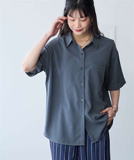 ニッセン（nissen） シャツ ブラウス 大きいサイズ レディース とろみ