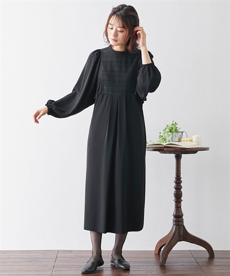 ニッセン（nissen） 喪服 礼服 ブラックフォーマル ワンピース