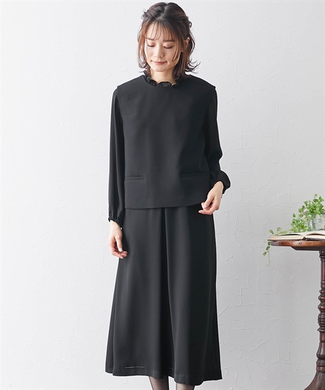 ニッセン（nissen） 喪服 礼服 ブラックフォーマル ワンピース 大きい