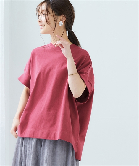 Tシャツ カットソー レディース 綿100％ ワイドシルエット5分袖Tシャツ 私の味方服 S〜M/L...